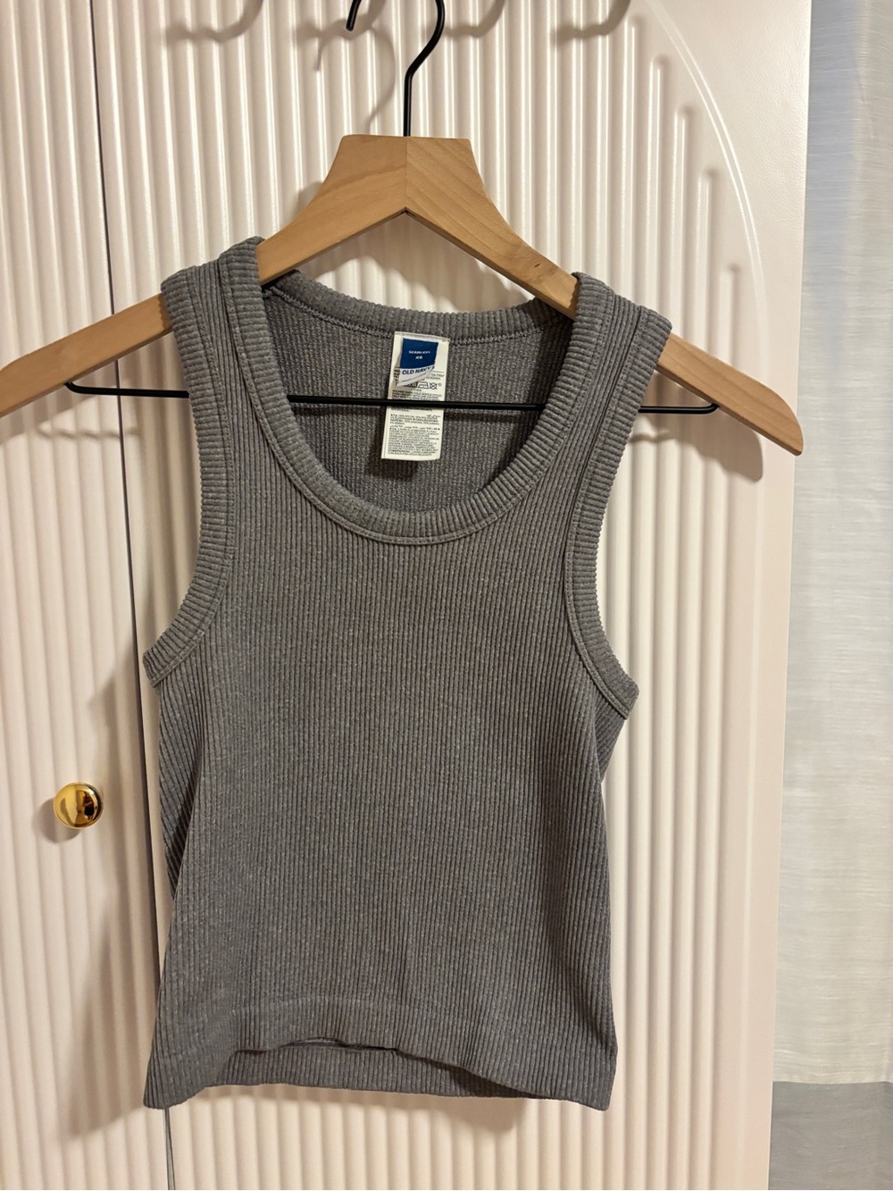 Old Navy Gray Ribbed Tank Top